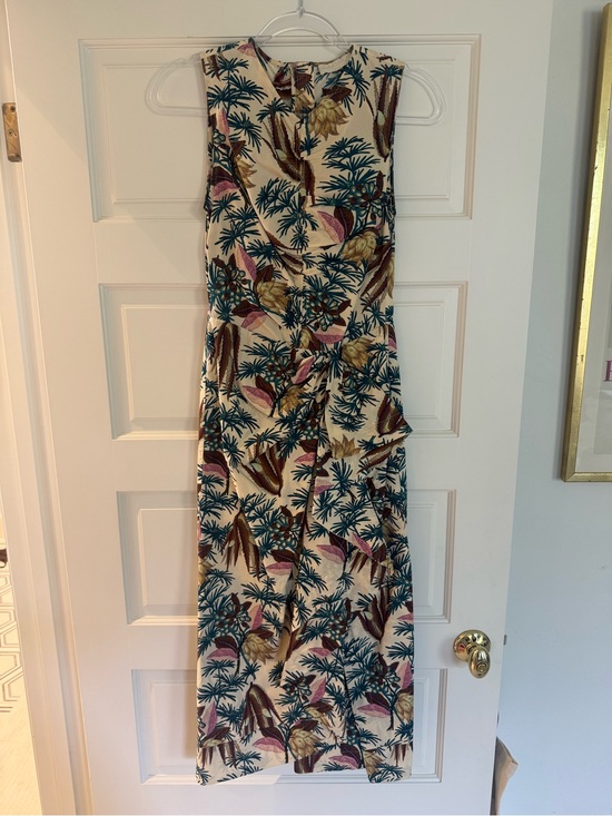 Ulla Johnson Dresses & Skirts - Ulla Johnson Cream Maxi Dress with Green and Pink Botanical Print